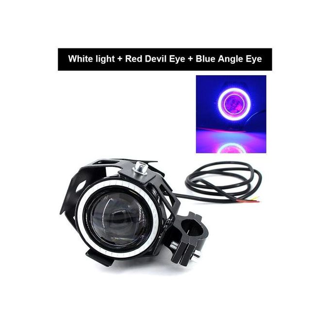 Generic 1pcs U7 Angel Eye Moto LED Lumière Laser - Bleu - Prix pas cher