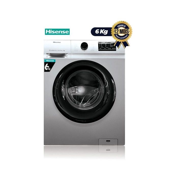 Machine à laver automatique Hisense WFVB6010MS, 6 Kg, à chargement
