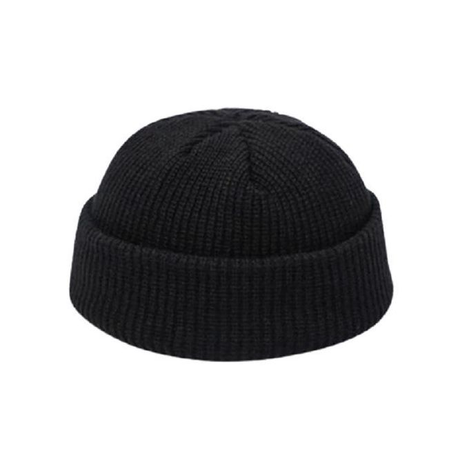 Bonnet marin Noir tendance, bonnet docker coton homme femme livré 48h!