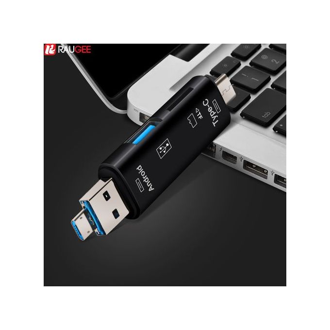 Acheter Lecteur de carte Micro SD OTG USB 3.0 Micro USB Type C adaptateur  de lecteur de carte mémoire intelligente pour Huawei Xiaomi Samsung OnePlus