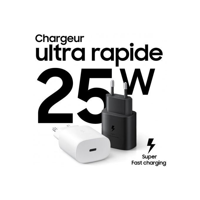 Chargeur Samsung 25W PD Adapter USB-C to USB-C Cable - Mermoz