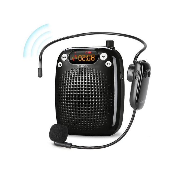 SHIDUS Amplificateur de Voix Portable Sans Fil pour Enseignants,  Guides,Présentateurs - Prix pas cher