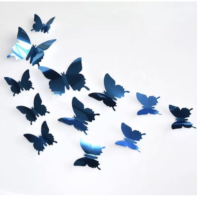 Sticker Mural Papillon Papillons volants bleus - TenStickers