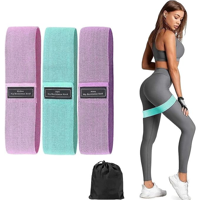 Set De 3 Bandes De Résistance Walito Pour Jambes Et Fesses – Élastiques De Sport Pour Hanches (noir, Gris, Gris Clair)