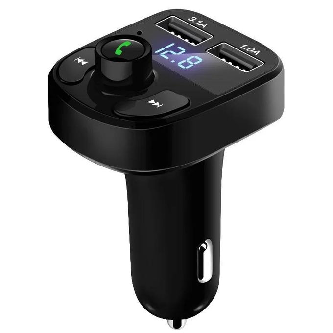 Adaptateur Allume-cigare USB Bluetooth – Chargeur Voiture Double Port, Transmetteur FM, Universel