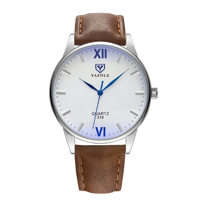 Yazole Montre Homme à Quartz - Bracelet En Cuir - Marron 318 - Prix pas  cher | Jumia SN
