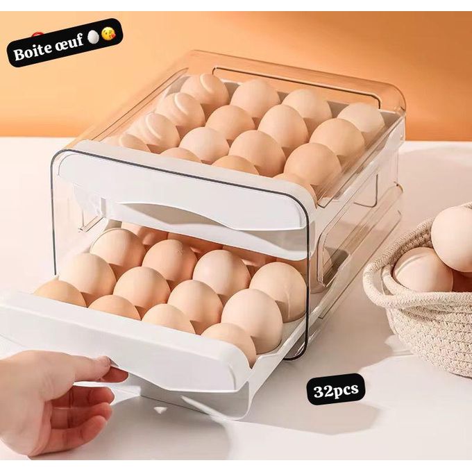 Porte-oeufs Rangement - Lot De 3 Plateaux En PP - Pour Frigo Ou Placard - Couleurs Assorties - Sans Coins