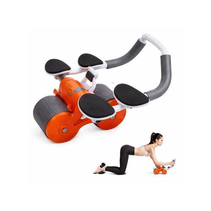 Roue Abdominale Avec Rebond Automatique Et Tapis De Genou – 4 Roues, 6 Coudières, Entraînement Complet Du Haut Du Corps à La Maison