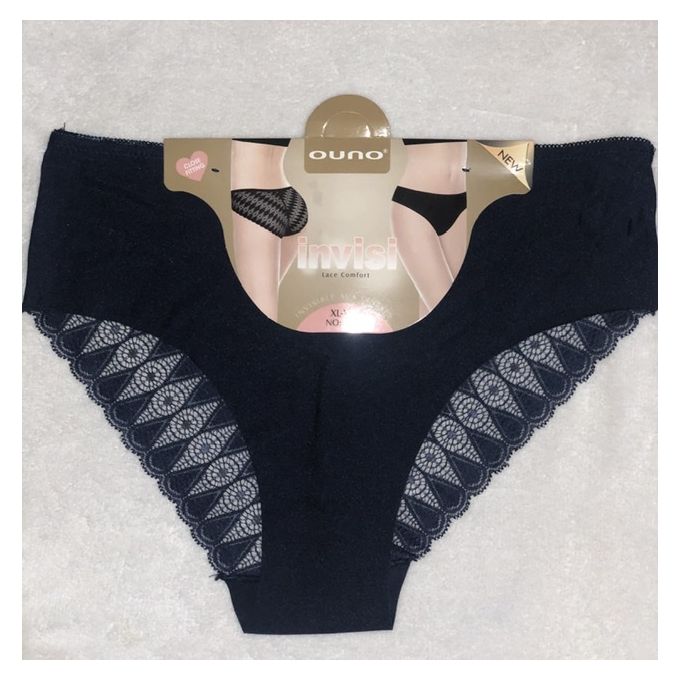 slip transparent noir femme
