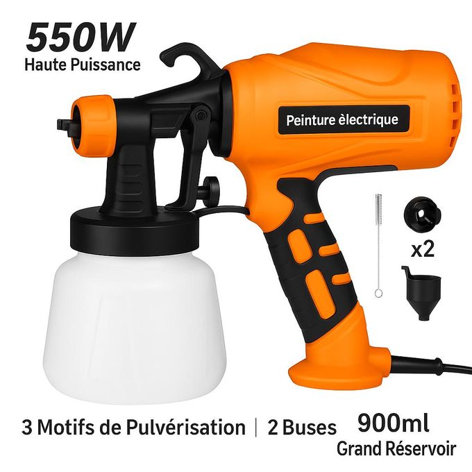 Pistolet à Peinture Électrique ZICO 1000W – 1400 Ml, 5 Buses, 3 Modes, Idéal Murs, Clôtures, Mobilier & Bricolage