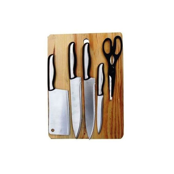 Couteau 6pcs/ Set En acier inoxydable Couteau de découpage Couteau de  désossage Couteau de cuisine Coucher de cuisine Couperet de la viande  Peeleuse à couper les fruits Outils de cuisine : 