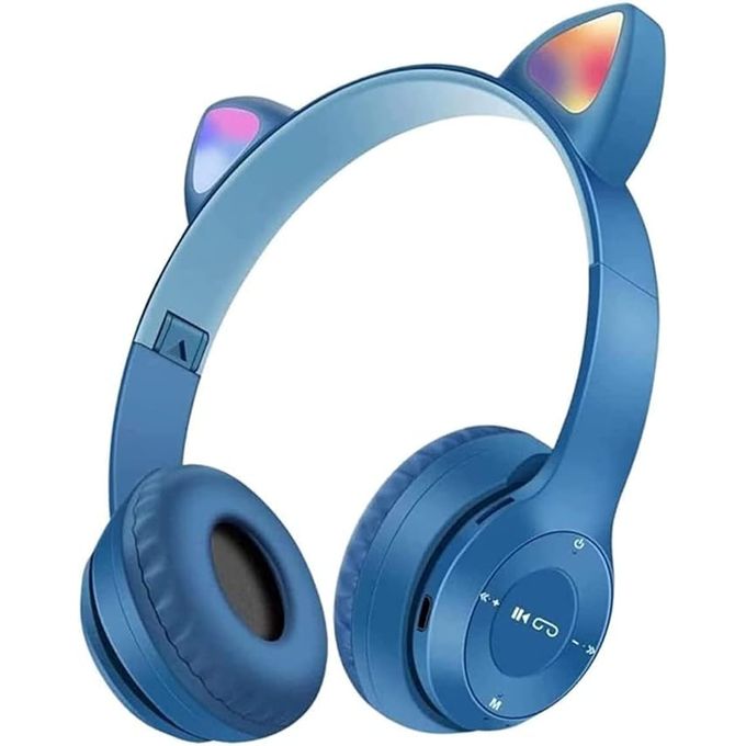 Emmiol Livraison gratuite 2023 Casque Bluetooth oreille de chat lumineux  Bleu marin ONE SIZE in Headphone dans la boutique en ligne.