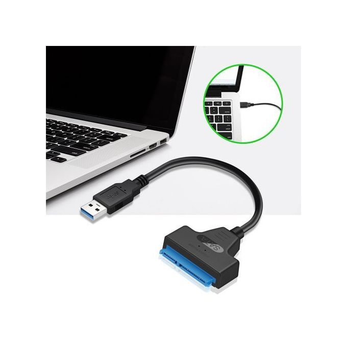 Generic Câble USB SATA 3 vers USB 2.0 adaptateur jusqu'à 480 Mbps Pour  disque dur externe SSD à prix pas cher